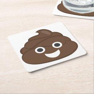 Dessous De Verre Carré Dunette Brown idiote folle Emoji