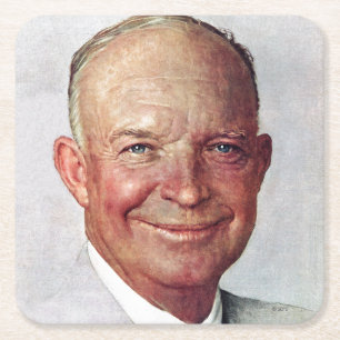 Dessous De Verre Carré Dwight David Eisenhower