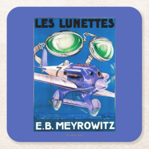 Dessous De Verre Carré E.B. Publicité de lunettes de vol de Meyrowitz