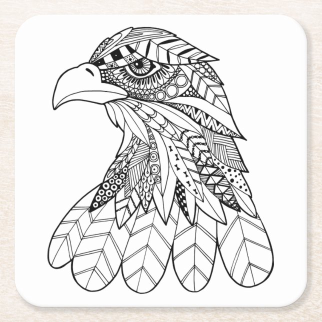 Dessous De Verre Carré Eagle inspiré (Devant)