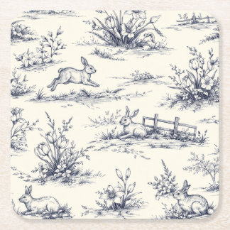 Dessous De Verre Carré Easter Bunny Plates