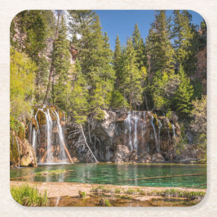 Dessous De Verre Carré Eau   Hanging Lake Glenwood Springs, Colorado