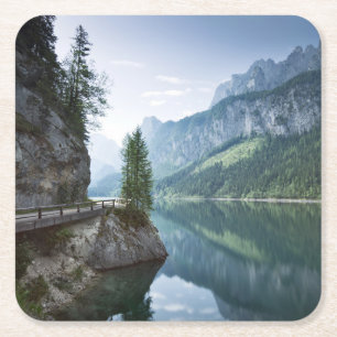 Dessous De Verre Carré Eau Lac Gosau Salzkammergut Autriche