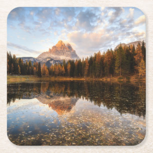 Dessous De Verre Carré Eau Tre Cime Di Lavaredo Italie