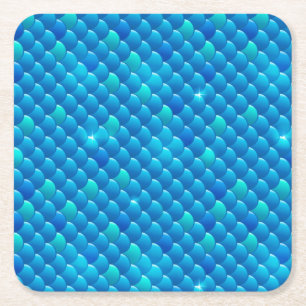 Dessous De Verre Carré écailles de poissons de rivière
