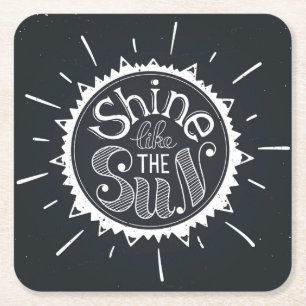 Dessous De Verre Carré Éclat comme The Sun