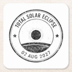 Dessous De Verre Carré Éclipse solaire du 2 août 2027
