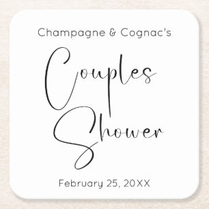 Dessous De Verre Carré Écran moderne Couples Douche