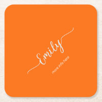 écriture élégante néon orange