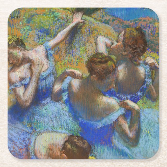 Dessous De Verre Carré Edgar Degas - Danseurs Bleus (Devant)