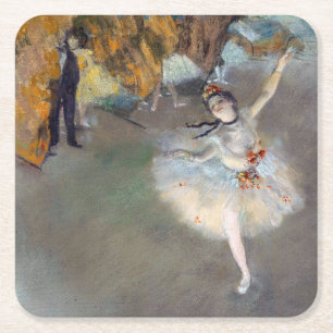 Dessous De Verre Carré Edgar Degas - L'Étoile / Danseur sur scène