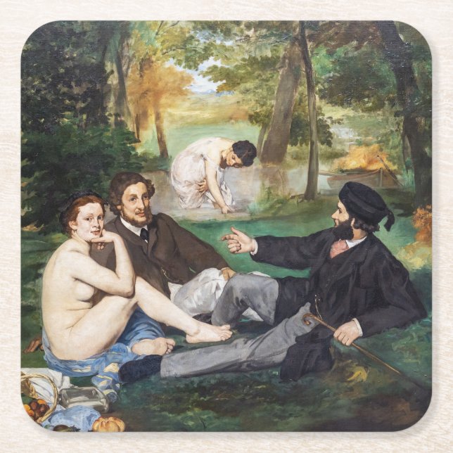 Dessous De Verre Carré Edouard Manet - Déjeuner sur l'herbe (Devant)