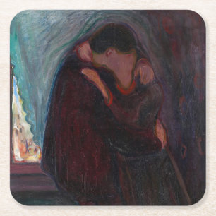 Dessous De Verre Carré Edvard Munch - Le baiser