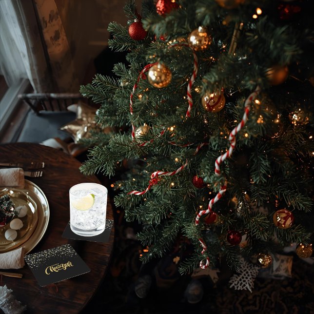 Dessous De Verre Carré Elegant Black Paper Coaster (Créateur téléchargé)