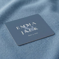 Élégant Mariage minimaliste esperluette Bleu