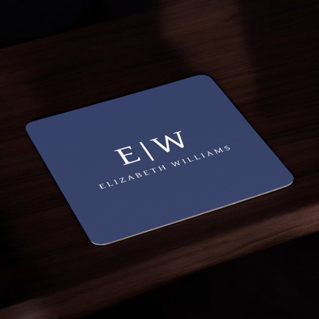 Dessous De Verre Carré Élégant professionnel simple Monogramme minimalist (Créateur téléchargé)