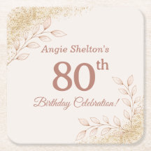 Elegant Rose Gold 80th Birthday Celebration 