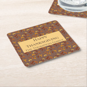 Dessous De Verre Carré Élégante feuille d'automne