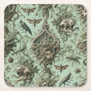 Dessous De Verre Carré Élégie Chitineuse – Insecte Gothique 