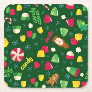 Dessous De Verre Carré Elf le Motif Candy de cinéma