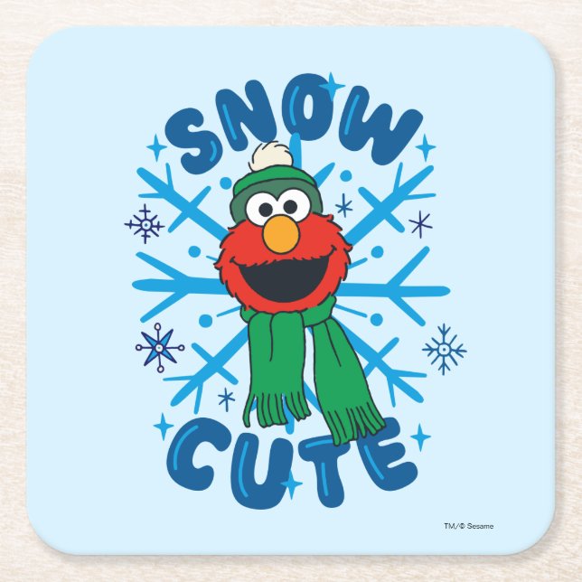 Dessous De Verre Carré Elmo Snow Cute (Devant)