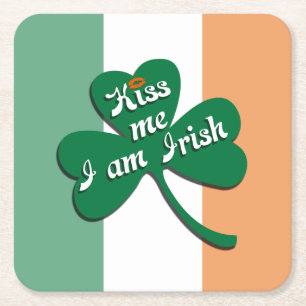 Dessous De Verre Carré Embrasse-moi Je suis irlandais