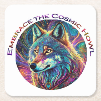 Dessous De Verre Carré Embrassez le loup de Howl cosmique