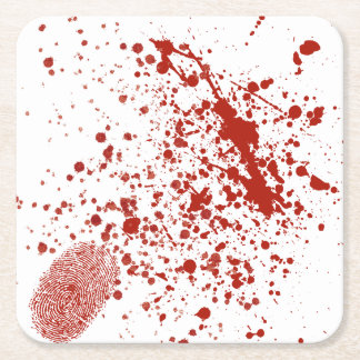 Dessous De Verre Carré empreinte sanguine