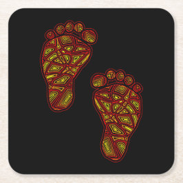 Dessous De Verre Carré Empreintes bébé