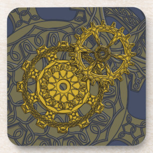 Dessous de verre carré en mécanique tissée