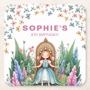Dessous De Verre Carré Enchanted Woodland Fairy Princess Anniversaire
