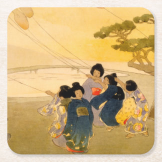 Dessous De Verre Carré Enfants Japonais - Bertha Lum - 1913