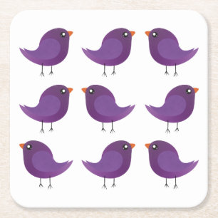 Dessous De Verre Carré Enfants mignonette birdy