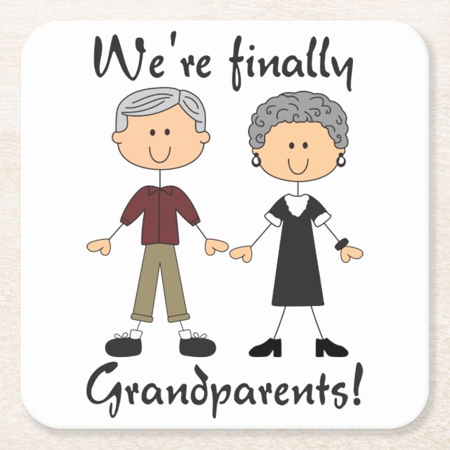 Dessous De Verre Carré Enfin grands-parents (Devant)