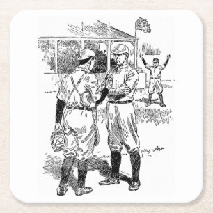 Dessous De Verre Carré Ensemble classique de Dessous de verre de baseball