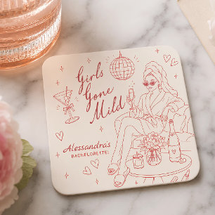 Dessous De Verre Carré Enterrement de vie de jeune fille Girls Gone Mild