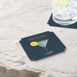Dessous De Verre Carré Enterrement de vie de jeune fille Margarita