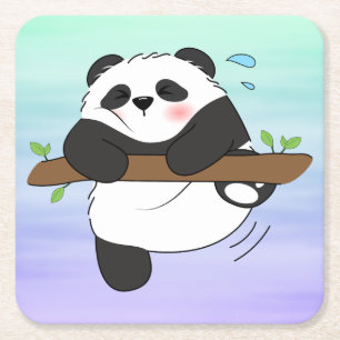 Dessous De Verre Carré Escalade Panda double face arrière