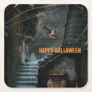 Dessous De Verre Carré Escalier ensorcelé Halloween