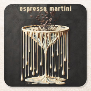 Dessous De Verre Carré Espresso Martini Cocktail Heure