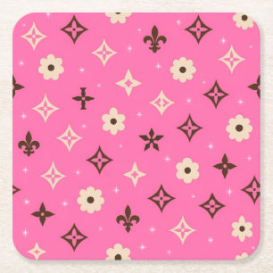 Dessous De Verre Carré Esthétique girly chic imprimé floral géométrique r