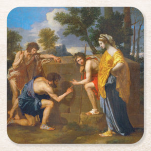 Dessous De Verre Carré Et dans Arcadia ego, Poussin