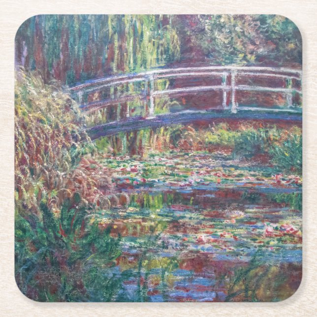 Dessous De Verre Carré Etang Lily (Harmonie Rose), Monet (Devant)