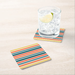 Dessous De Verre Carré Été de '77 Stripes