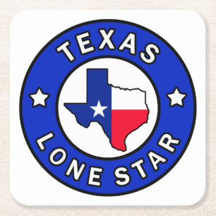 Dessous De Verre Carré Étoile solitaire du Texas