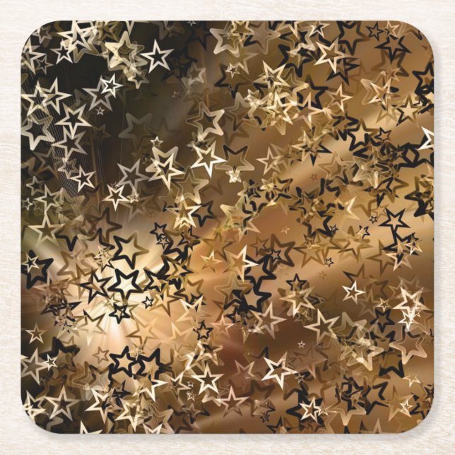 Dessous De Verre Carré Étoiles d'or (Devant)