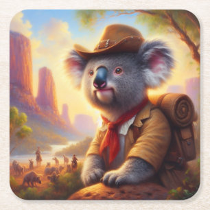 Dessous De Verre Carré Explorateur Koala