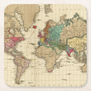 Dessous De Verre Carré Extrémité De l'ANNONCE 1828 générale de paix
