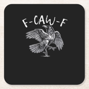 Dessous De Verre Carré F-Caw-F Crow Retro Classique