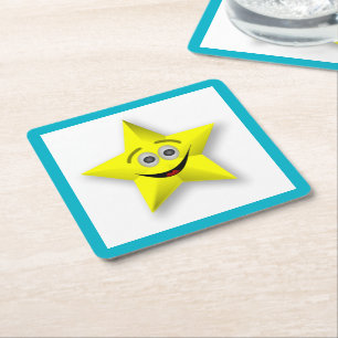 DESSOUS DE VERRE CARRÉ FACE STAR